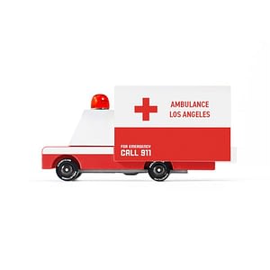 Krankenwagen Spielzeugauto aus Holz von Candylab, Candycar, Candyvan